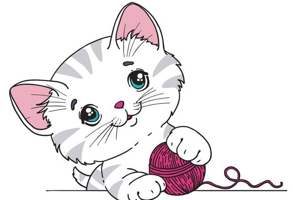 Çıkartması Pixerstick Eğlenceli kedi. vektör çizim - PIXERS.COM.TR